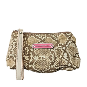 DANA BUCHMAN Snake Skin Print Breast Cancer Awareness Clutch Bag